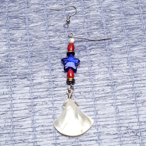 Nancy Chase's 4th of July Earrings - , Holiday Designs, Loops, Wire Loop, Wrapped Wire Loop, Beads, Cut off any remaining wire.